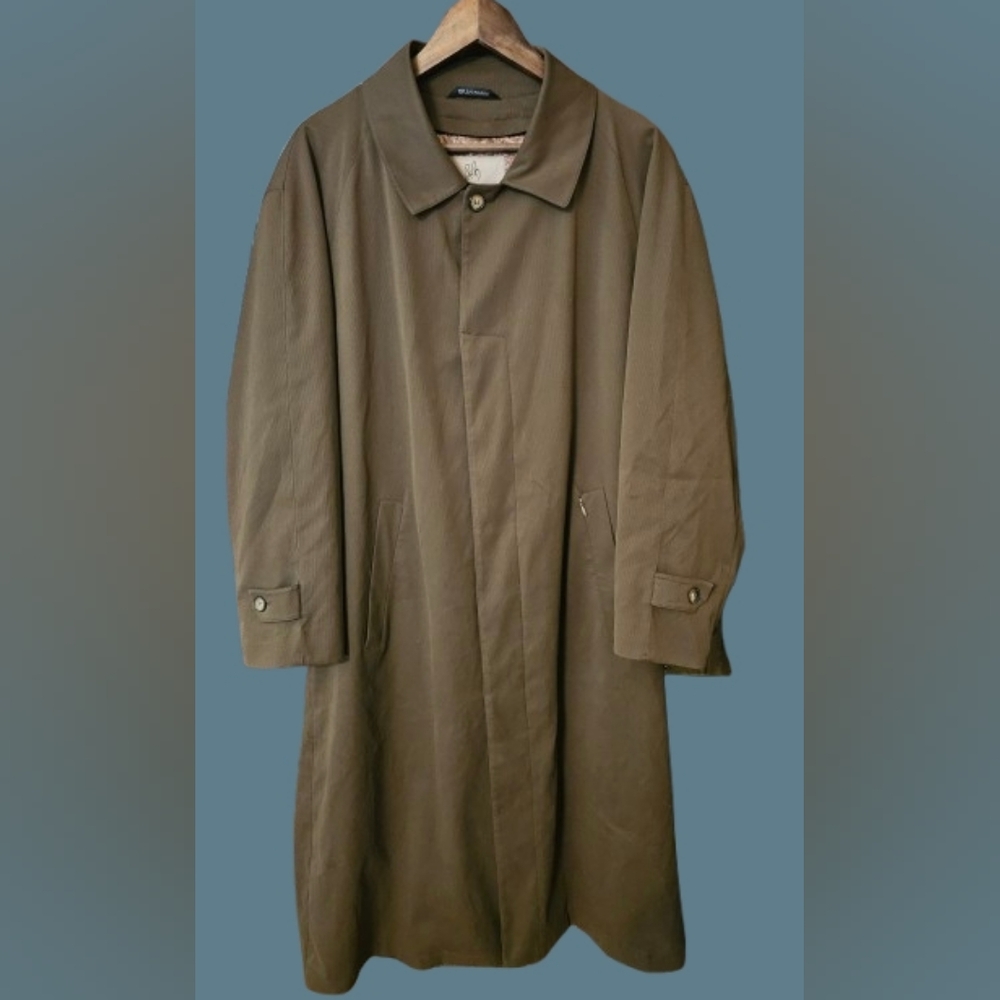 Roberto Baroso Mens Textured Trench Coat